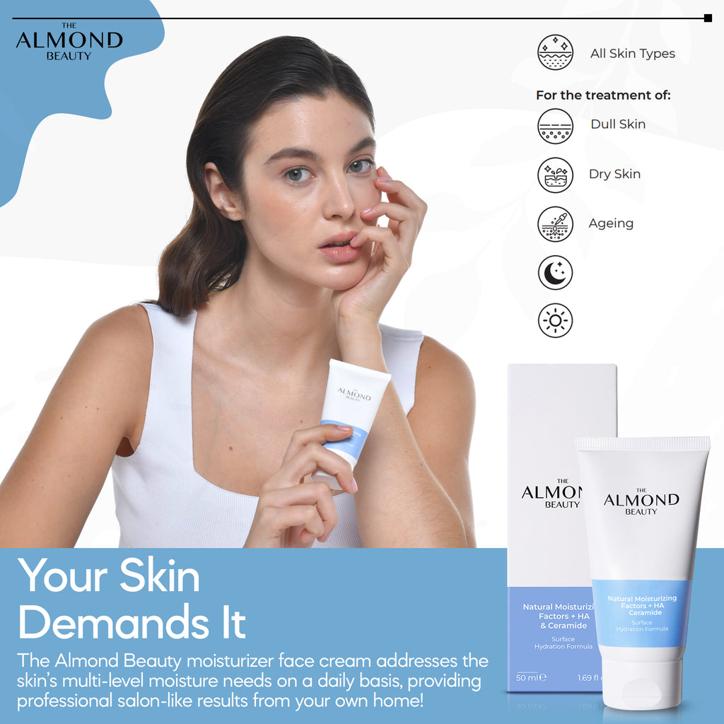 The Almond Beauty 24H Hydrating Cream with Hyaluronic Acid and Ceramide